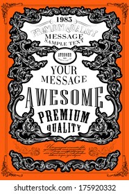 Premium Quality, Guarantee  typography design