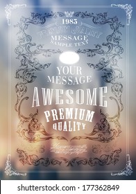 Premium Quality, Guarantee  typography design