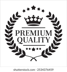 Premium quality guaranteed black logo