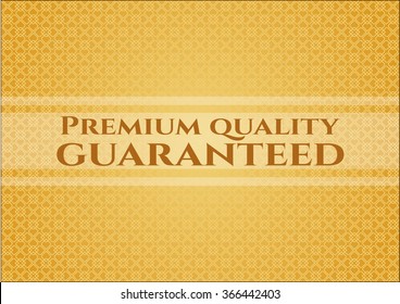 Premium Quality Guaranteed card with nice design