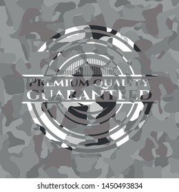 Premium Quality Guaranteed on grey camo texture