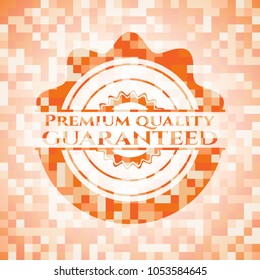  Premium Quality Guaranteed orange mosaic emblem with background