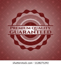 Premium Quality Guaranteed retro red emblem