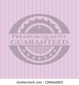 Premium Quality Guaranteed retro style pink emblem
