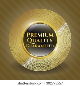 Emblema brillante garantizado de calidad premium