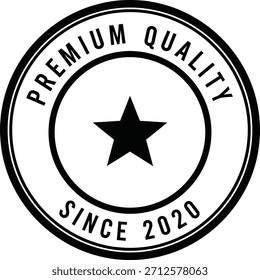 Premium Quality Garantiertes Vektorabzeichen mit Stern- und Kreisrahmen für Produktverpackungsetiketten.