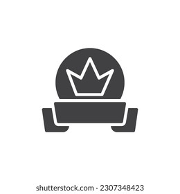Premium quality guaranteed vector icon. filled flat sign for mobile concept and web design. Best quality crown glyph icon. Symbol, logo illustration. Vector graphics
