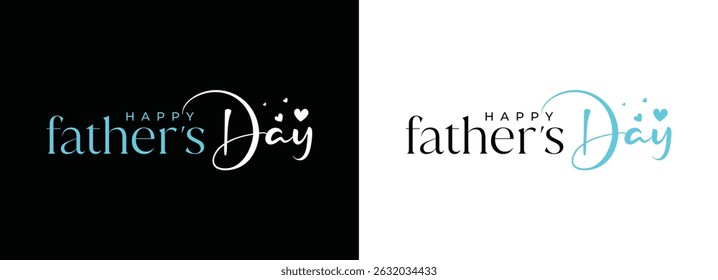 Premium quality Happy Father’s Day vector logo design. Hand-drawn text Father's Day, love modern vector design template