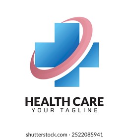 Premium Quality healthcare medical abstract modern minimalist 3d colorful logo design template