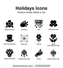 Premium quality holidays icons set, ready to use in websites and mobile apps