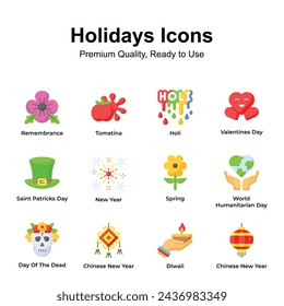 Premium quality holidays icons set, ready to use in websites and mobile apps