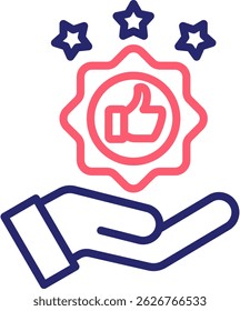 Ilustración vectorial de color de icono de calidad de Premium