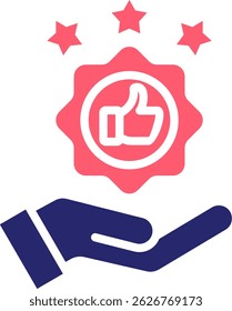Ilustración vectorial de relleno de iconos de calidad de Premium