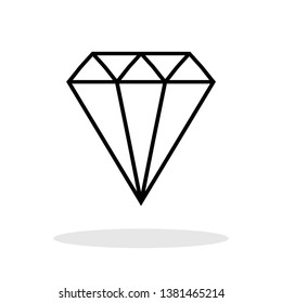 Premium quality icon in trendy flat style. Diamond symbol for your web site design, logo, app, UI Vector EPS 10. 