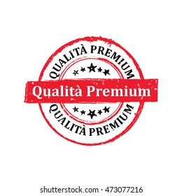 Premium Quality (Italian language) grunge stamp / icon, also for print. CMYK colors used. Grunge layer is applied exactly on the colored stamp.