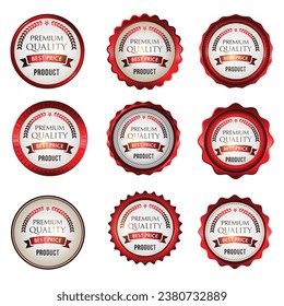 Premium quality label. Best quality flat vector badges. Premium Vector illustration. Round label 