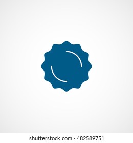 Premium Quality Label Blue Flat Icon On White Background