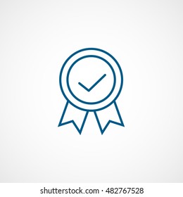 Premium Quality Label Blue Line Icon On White Background