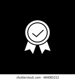 Premium Quality Label Flat Icon On Black Background