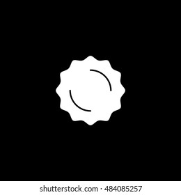 Premium Quality Label Flat Icon On Black Background