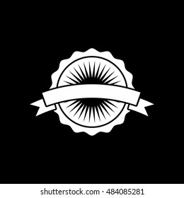 Premium Quality Label Flat Icon On Black Background