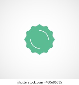 Premium Quality Label Green Flat Icon On White Background