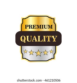 Premium quality label icon in flat style on a white background