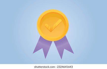 Icono de etiqueta de calidad superior en fondo azul