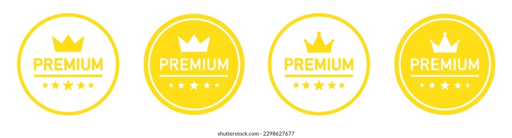 Premium quality label icon. Premium product icon, vector illustration