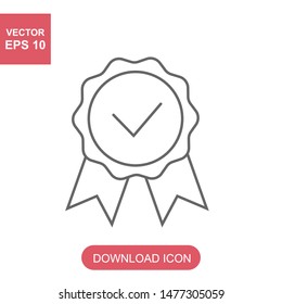 Premium Quality Label Line Icon On White Background