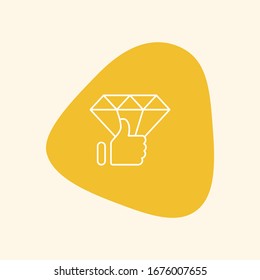 Icono De Línea De Etiqueta De Calidad Premium En Fondo Blanco
