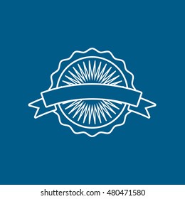 Premium Quality Label Line Icon On Blue Background