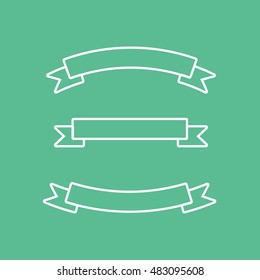 Premium Quality Label Line Icon On Green Background