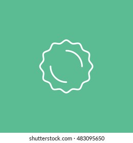 Premium Quality Label Line Icon On Green Background