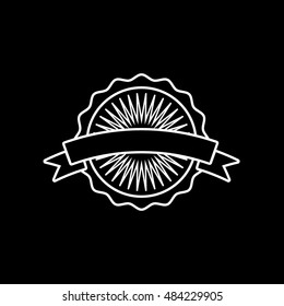Premium Quality Label Line Icon On Black Background