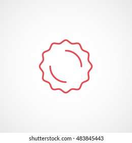 Premium Quality Label Red Flat Icon On White Background