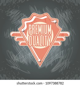 premium quality label retro style