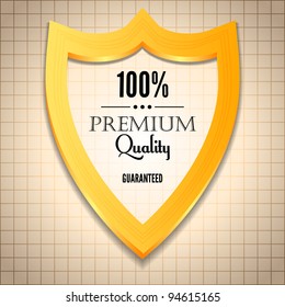 Premium Quality Label with retro vintage design