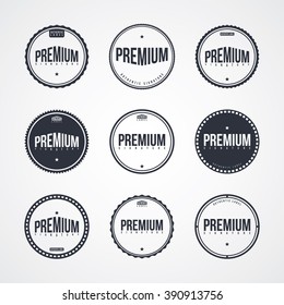 premium quality label theme vector art illustration