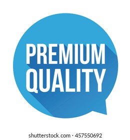 Premium Quality label vector blue