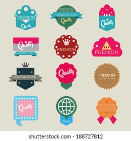 premium and quality labels