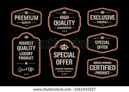 Premium Quality Labels and Badges Collection