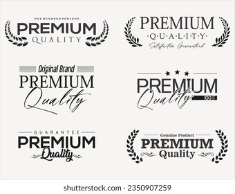 Etiquetas de calidad y colección vectorial de insignias de primera calidad 