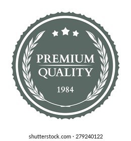 Premium quality labels and badges vector illustration