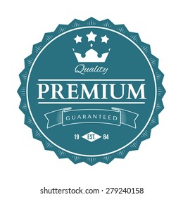 Premium quality labels and badges vector illustration