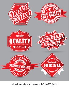 premium quality labels with removable grunge effect 