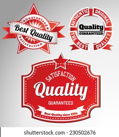 premium quality labels with removable grunge effect 