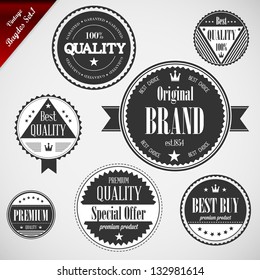 Premium Quality labels with retro vintage design - EPS10 Compatibility Required