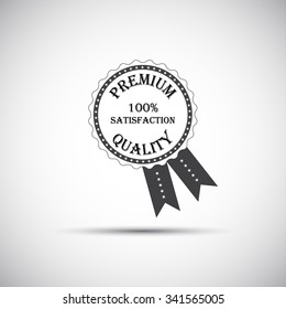 Premium quality labels with retro vintage design, vector icon