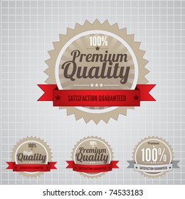 Premium Quality Labels with retro vintage design